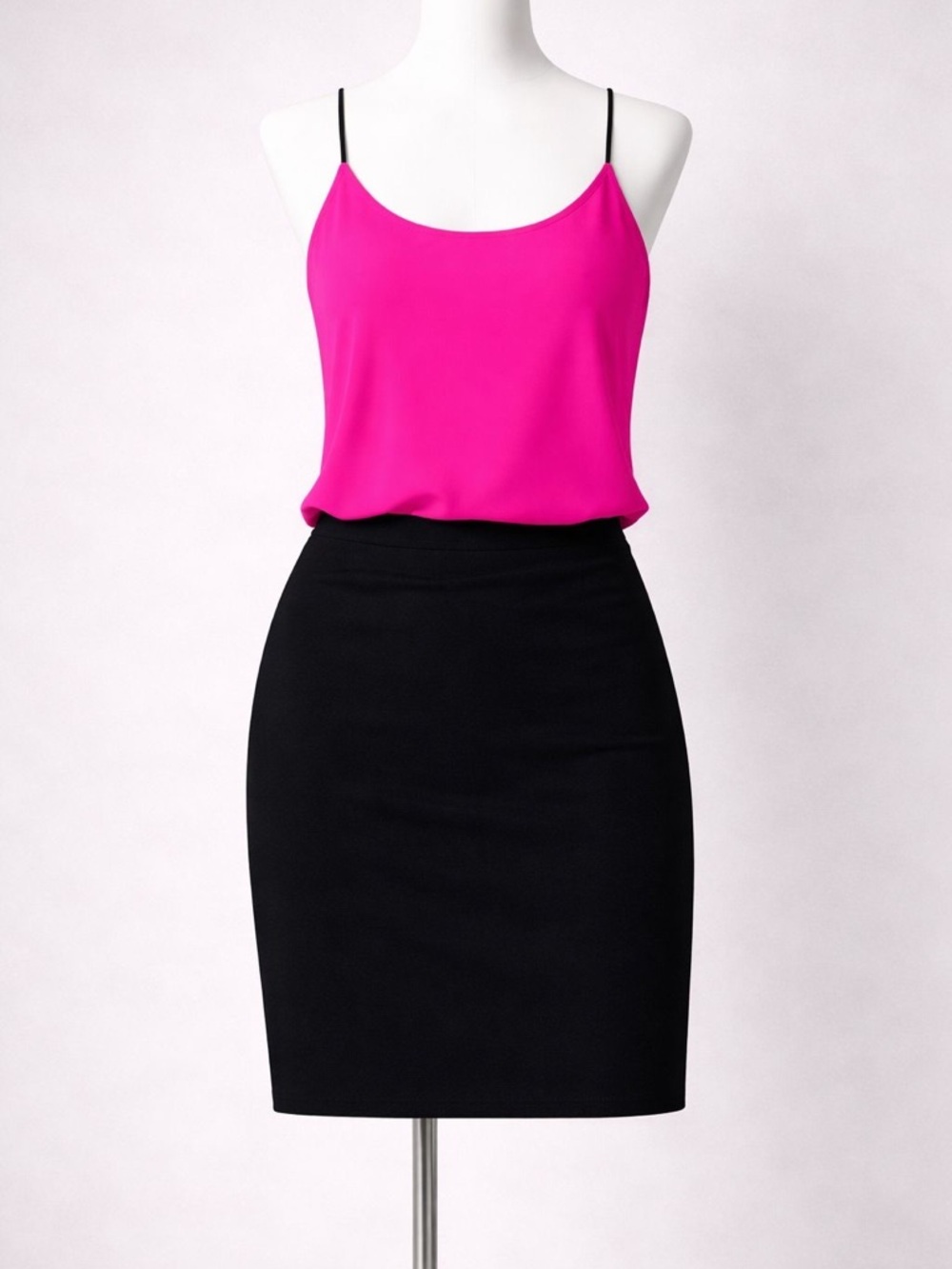 Express Hot Pink Cowl Neck Tank